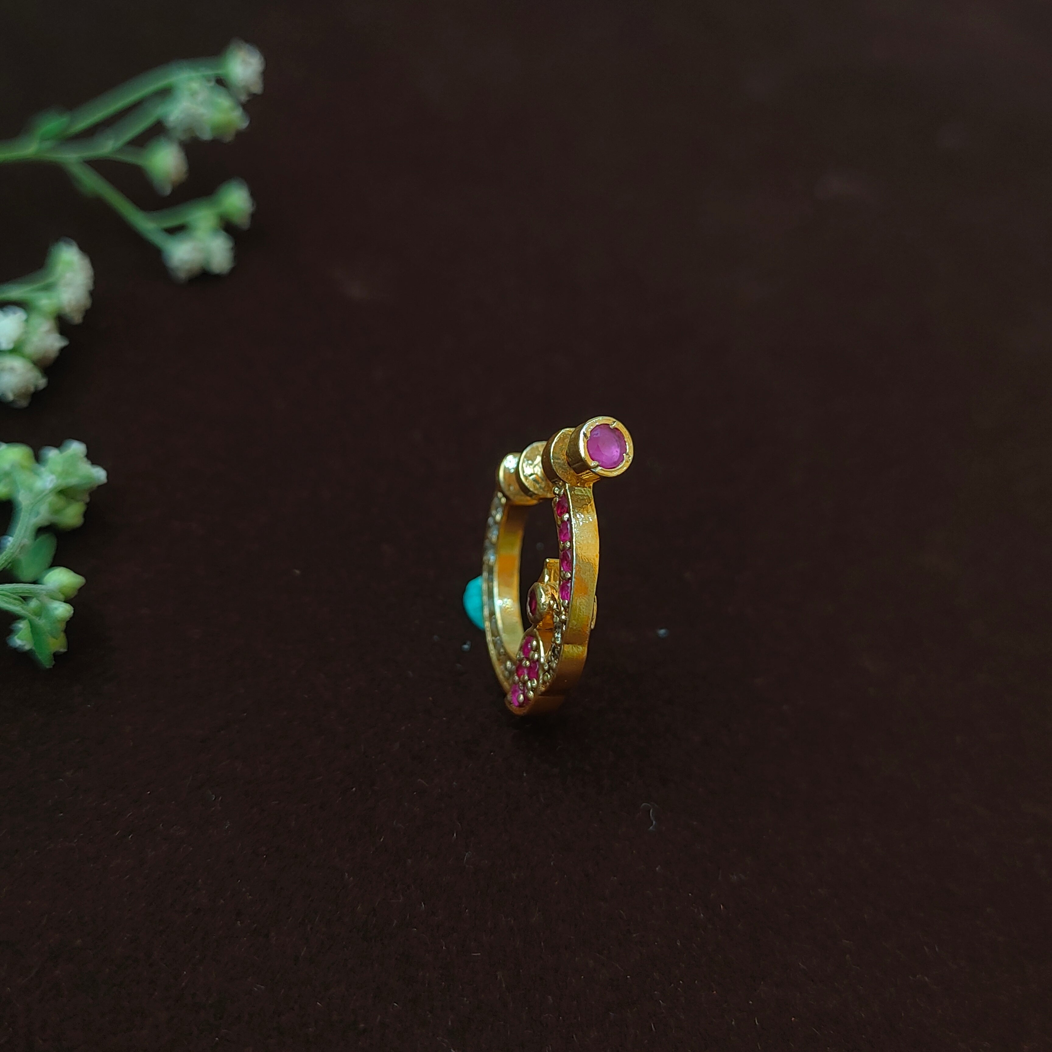 Pure 925 Silver Traditional Nath - 0046
