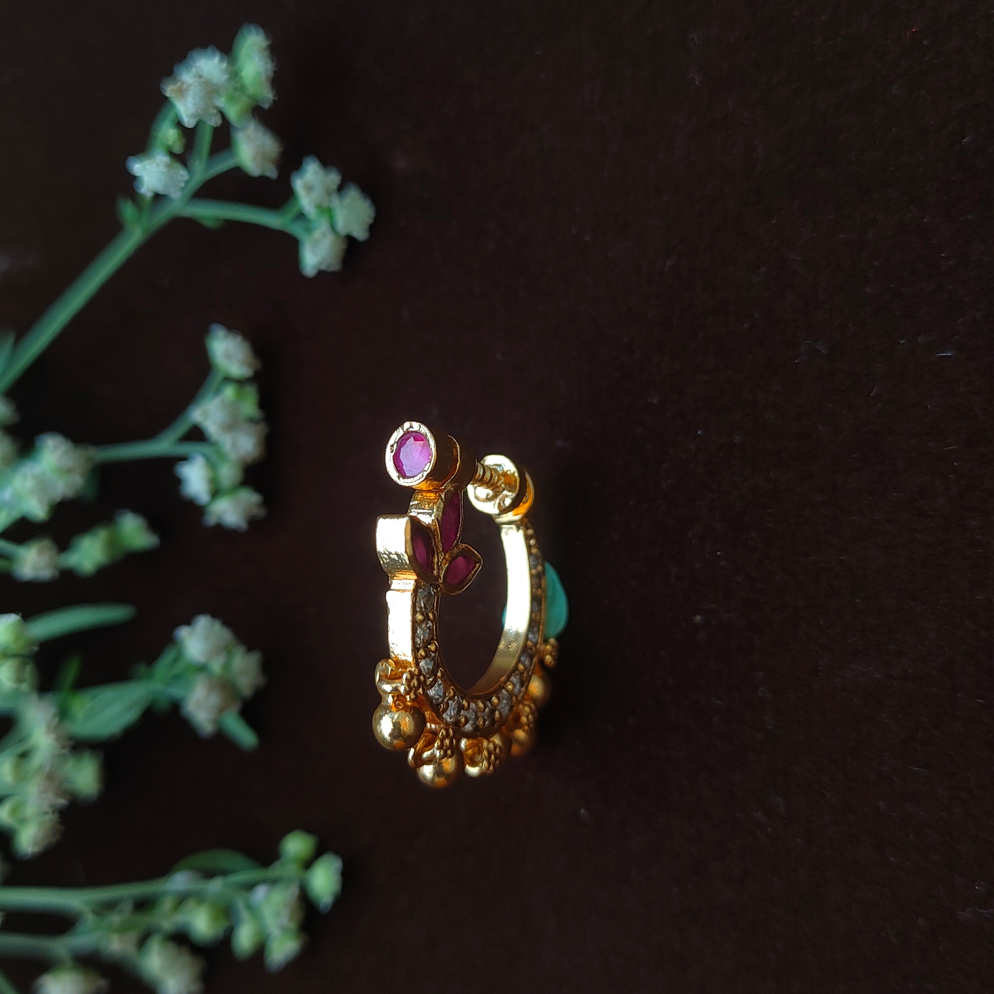 Pure 925 Silver Traditional Nath - 0052