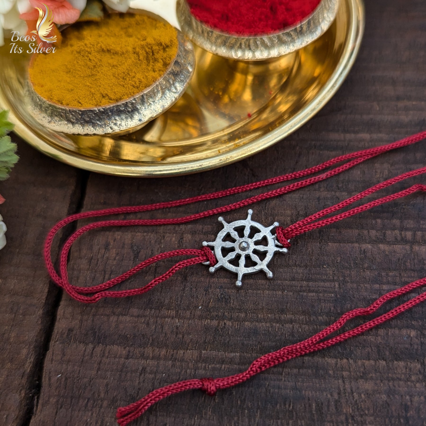 925 Silver Sakkaram Rakhi 6290