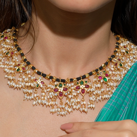 925 Silver Gold Plated Guttapusalu -4500 ( MADE TO ORDER )