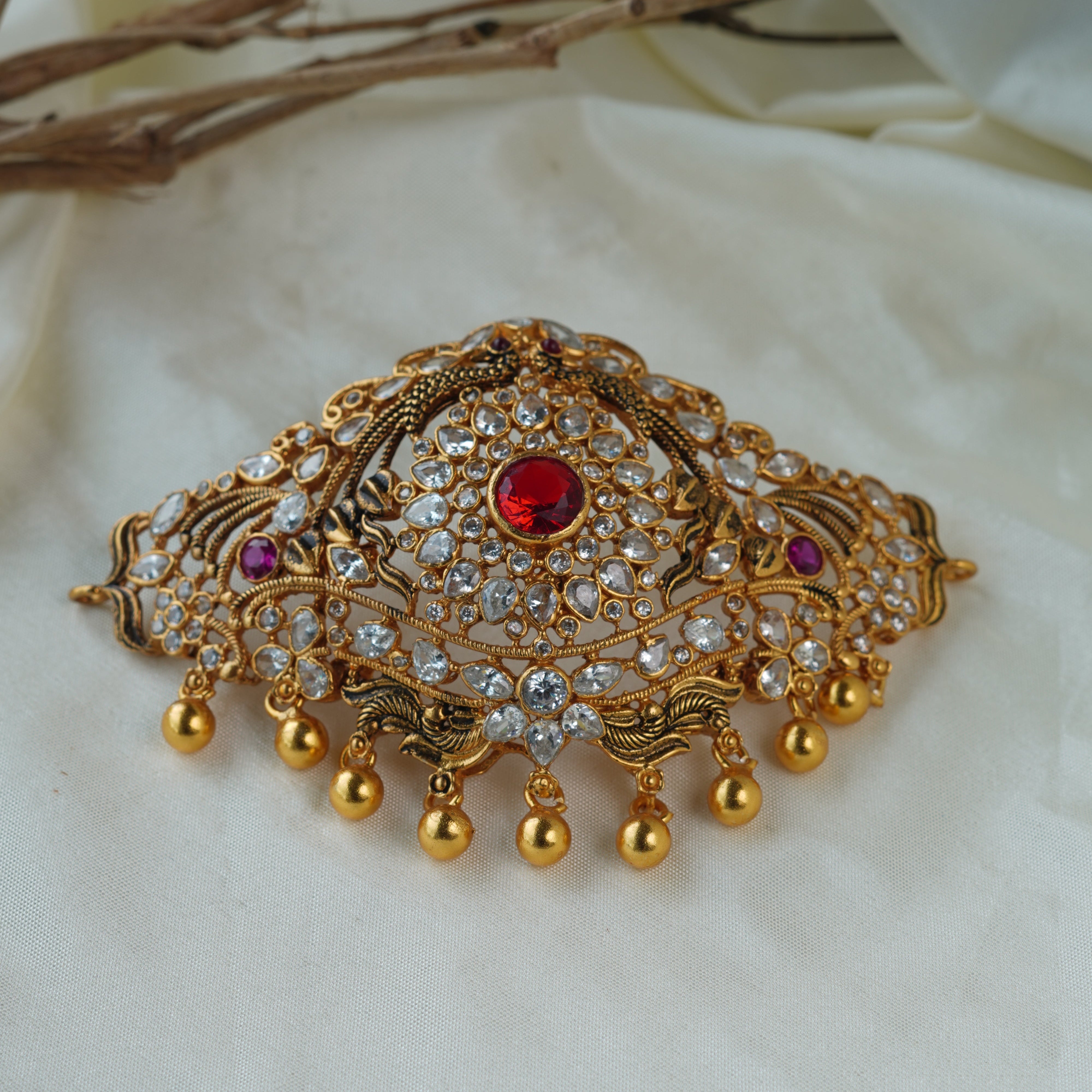 925 Silver Gold Plated Choker-1199