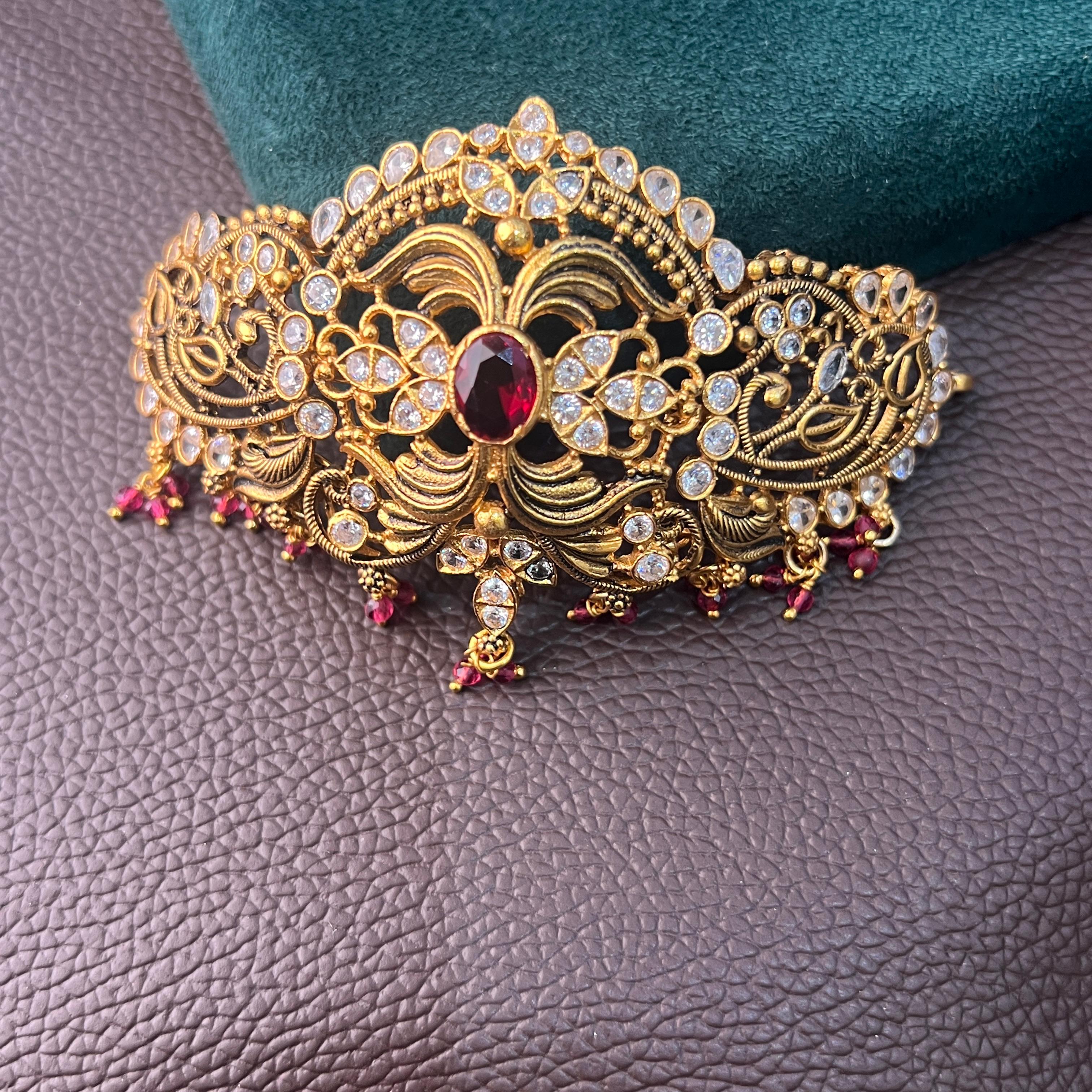 925 Silver Gold Plated Choker -1198