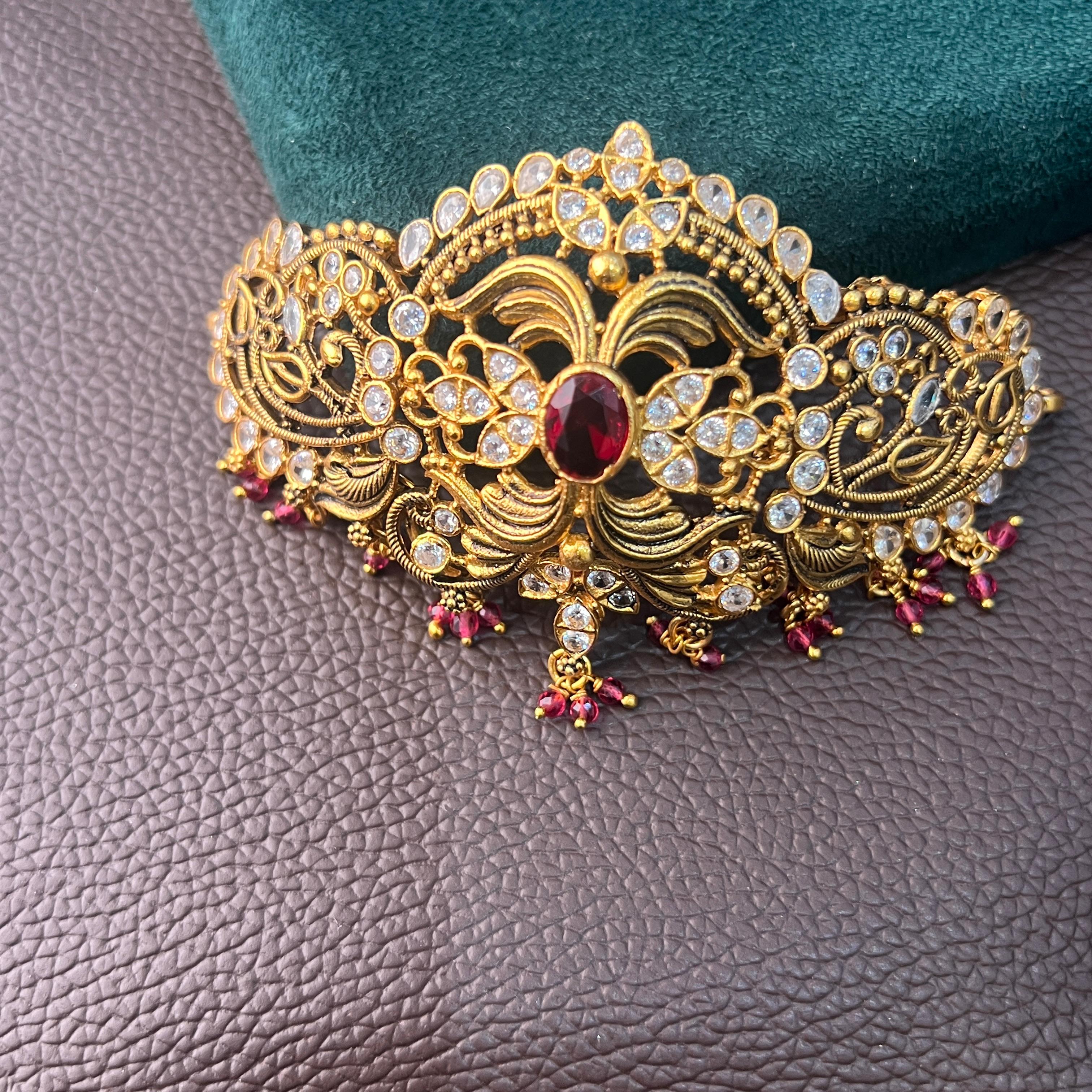 925 Silver Gold Plated Choker -1198