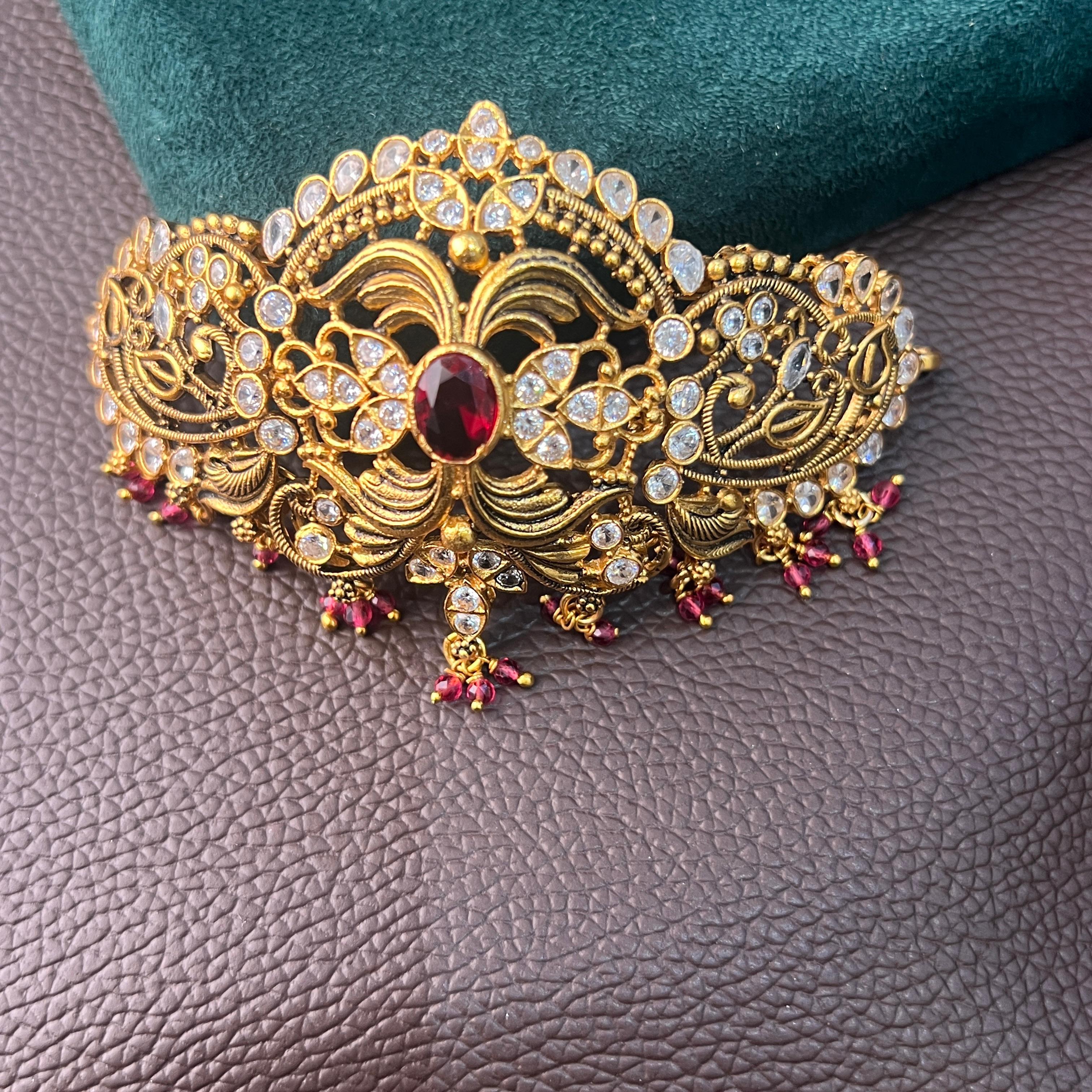 925 Silver Gold Plated Choker -1198