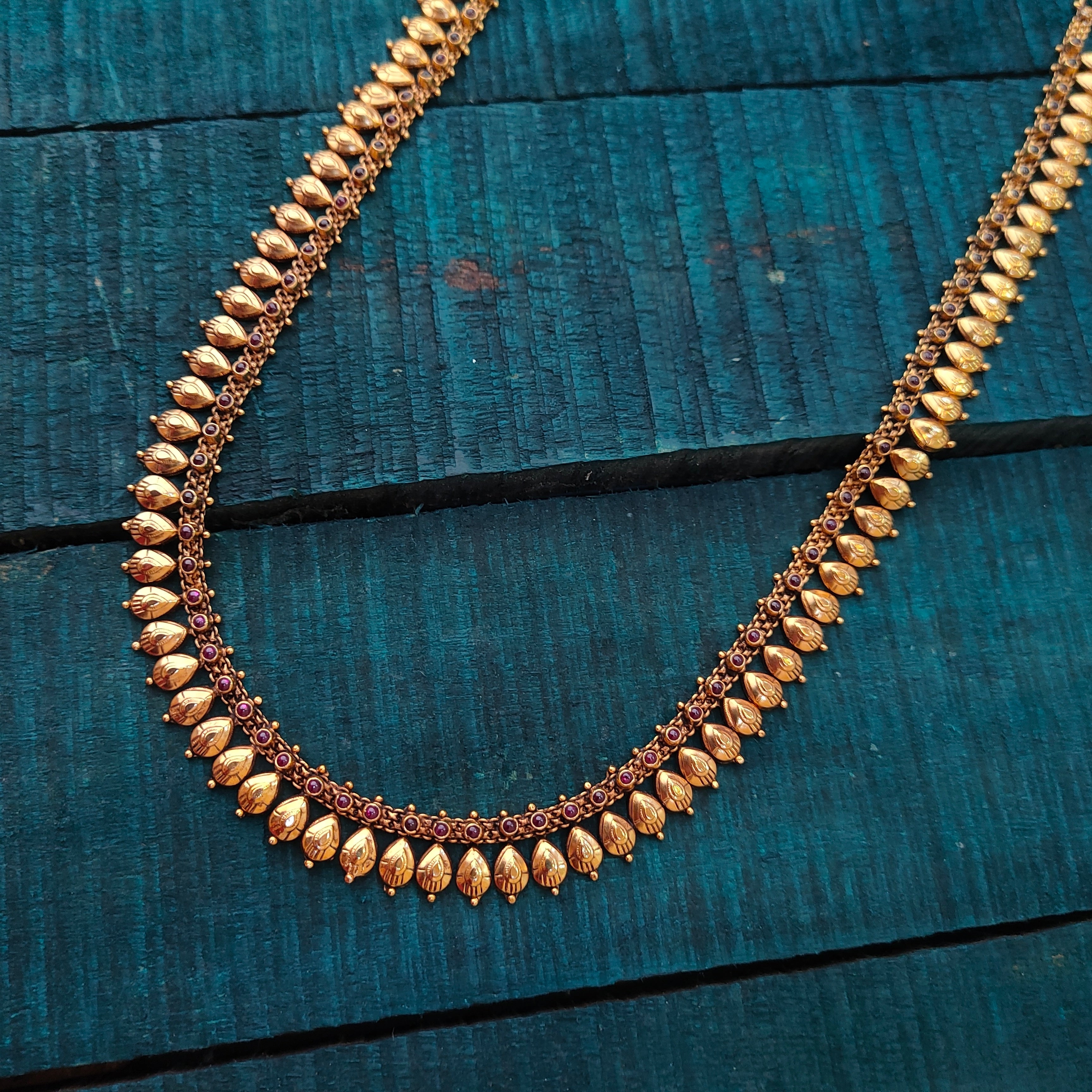 925 Silver Gold Plated Haram -4112