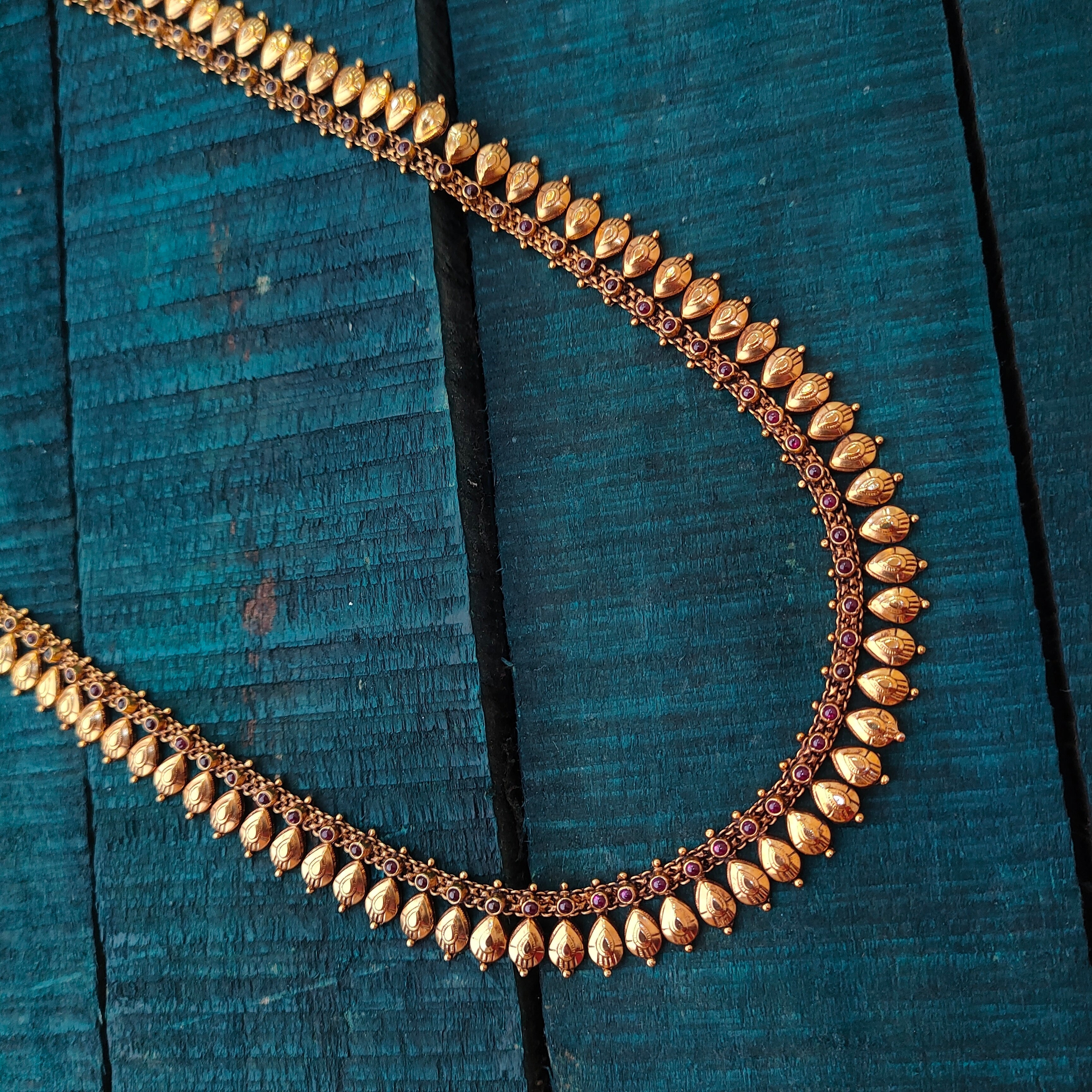 925 Silver Gold Plated Haram -4112