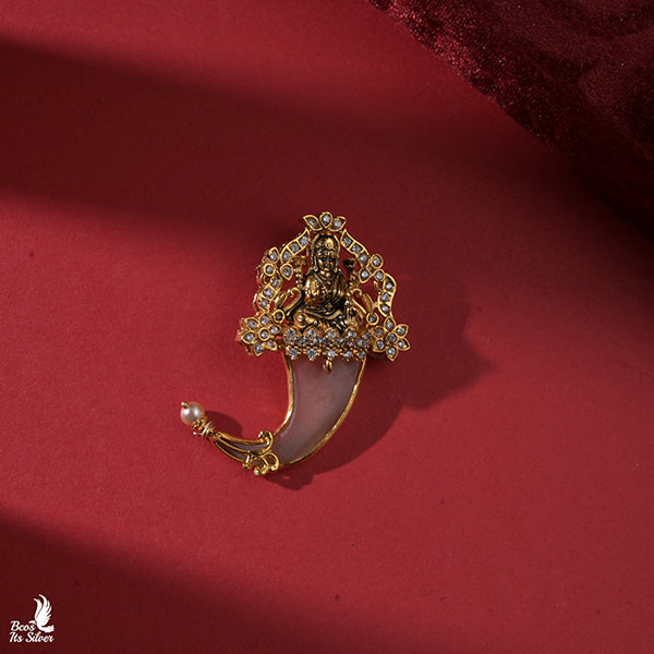 925 Silver Puligoru Lakshmi Pendant - 0436