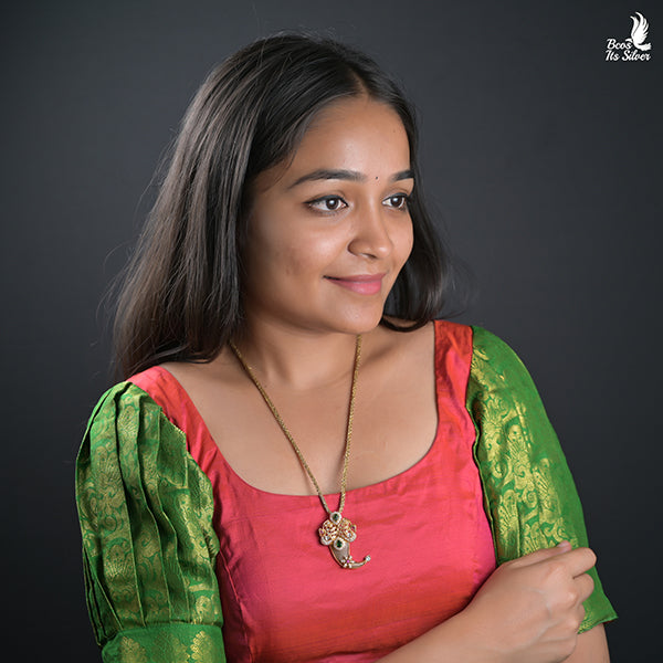 925 Silver Puligoru Peacock Pendant - 0446