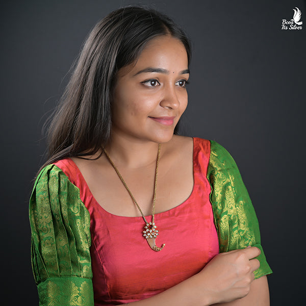 925 Silver Red CZ Puligoru Pendant -0455