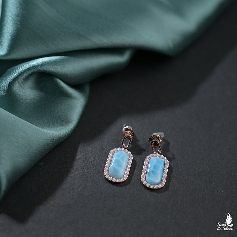 925 Silver Milkshake Rosegold Earring- 8709