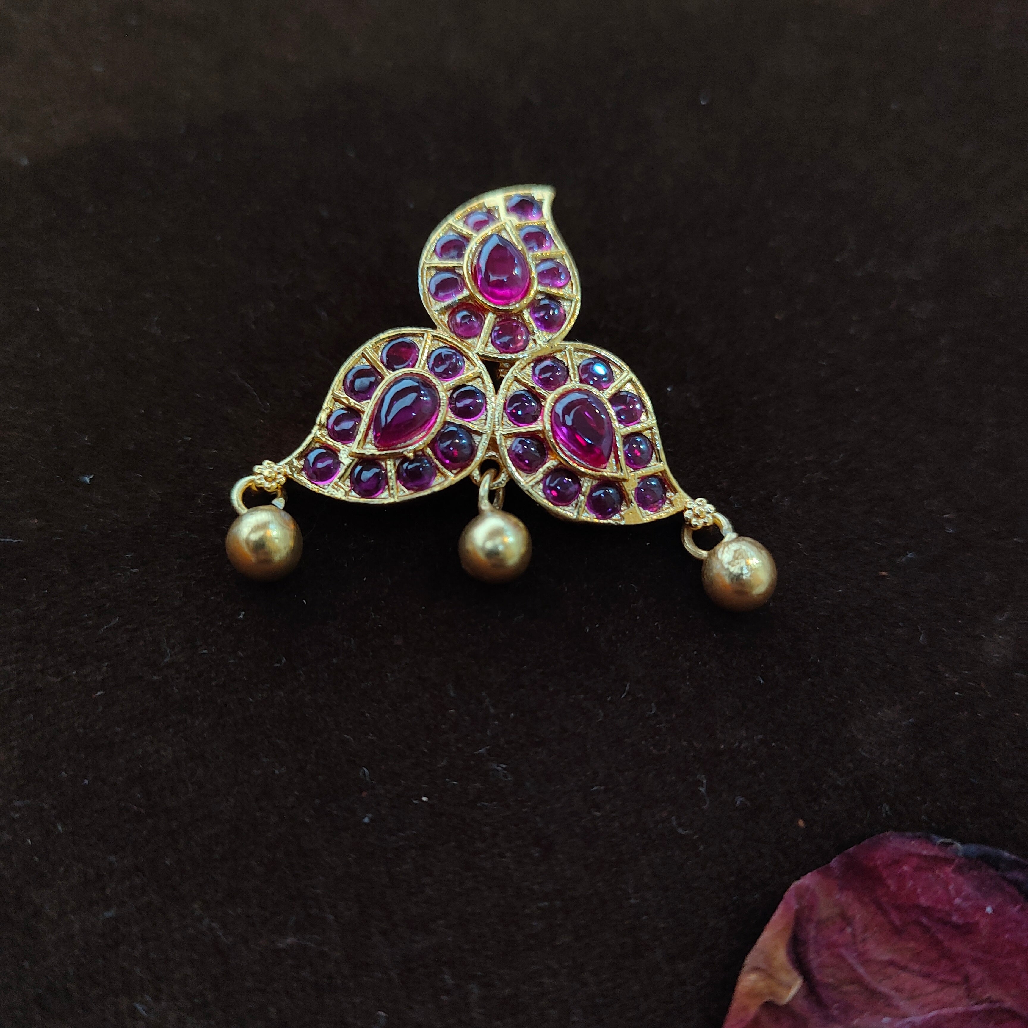 925 Silver Ruby Mango Pendant-1463