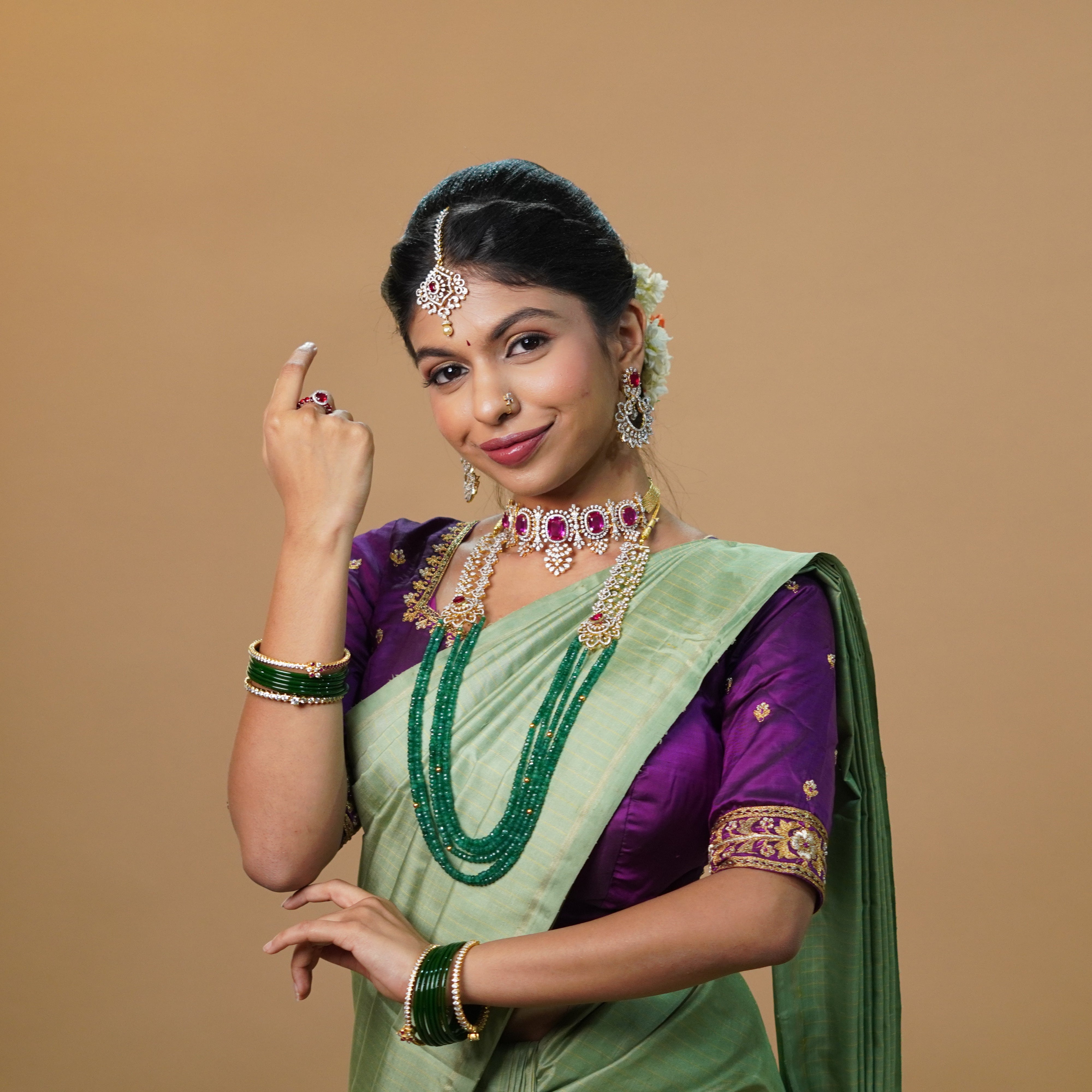 Theia Bridal Set - 1111 (With out choker)