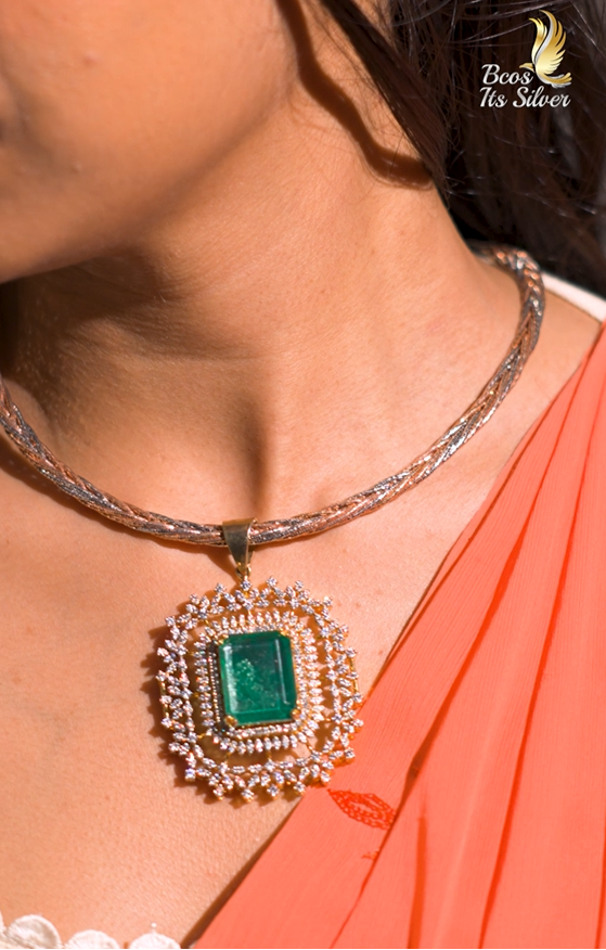 925 Silver Theia Diamond Look 4 in 1 Waist Belt-2720 (MADE TO ORDER)