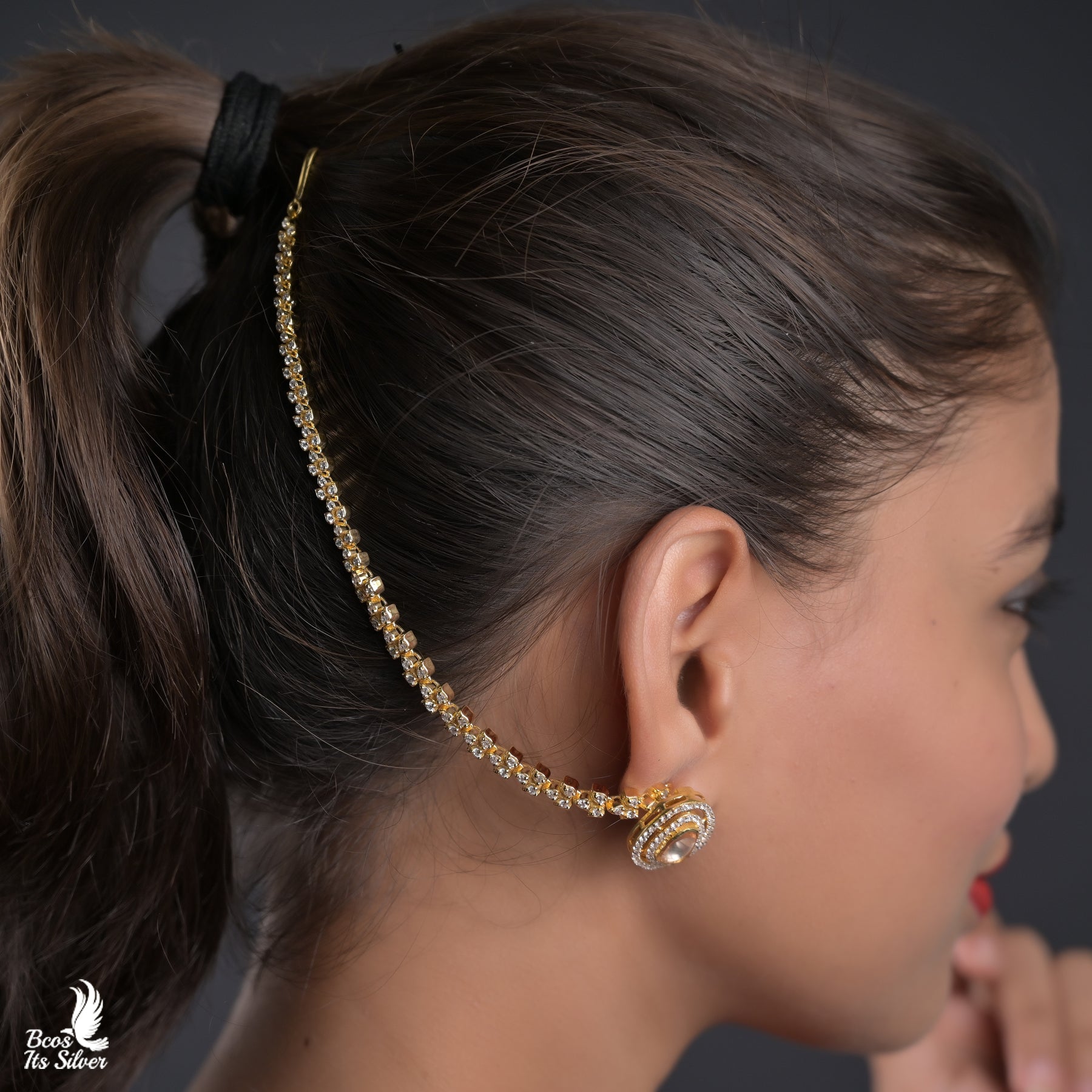 Theia Diamond Look Ear Chain - 5445