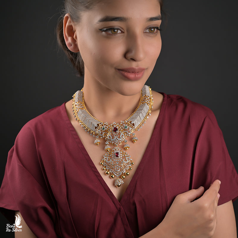 Theia Diamond Look Necklace - 0045