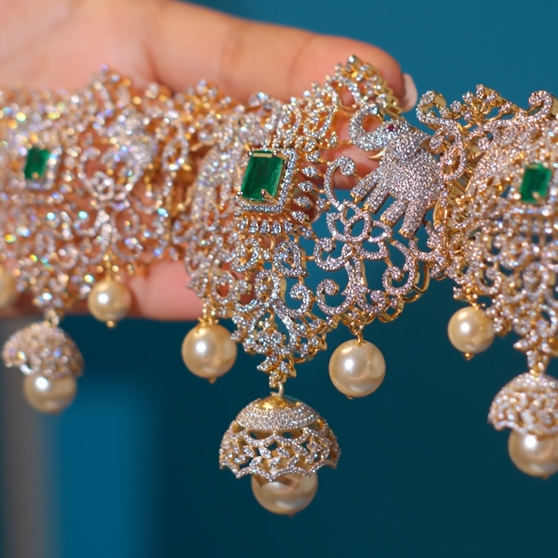 925 Silver Theia Diamond Look Waist Belt-1205