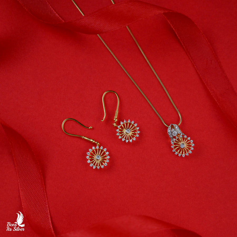 Theia Pendant with Earring - 3044