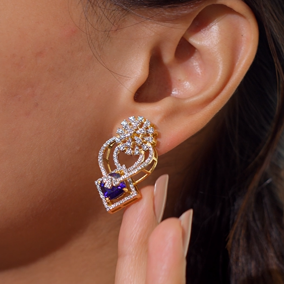 925 Silver Theia diamond look Necklace set- 0277