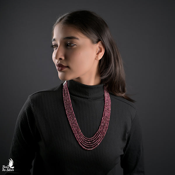 Tourmaline Pink cut beads Haram - 4755