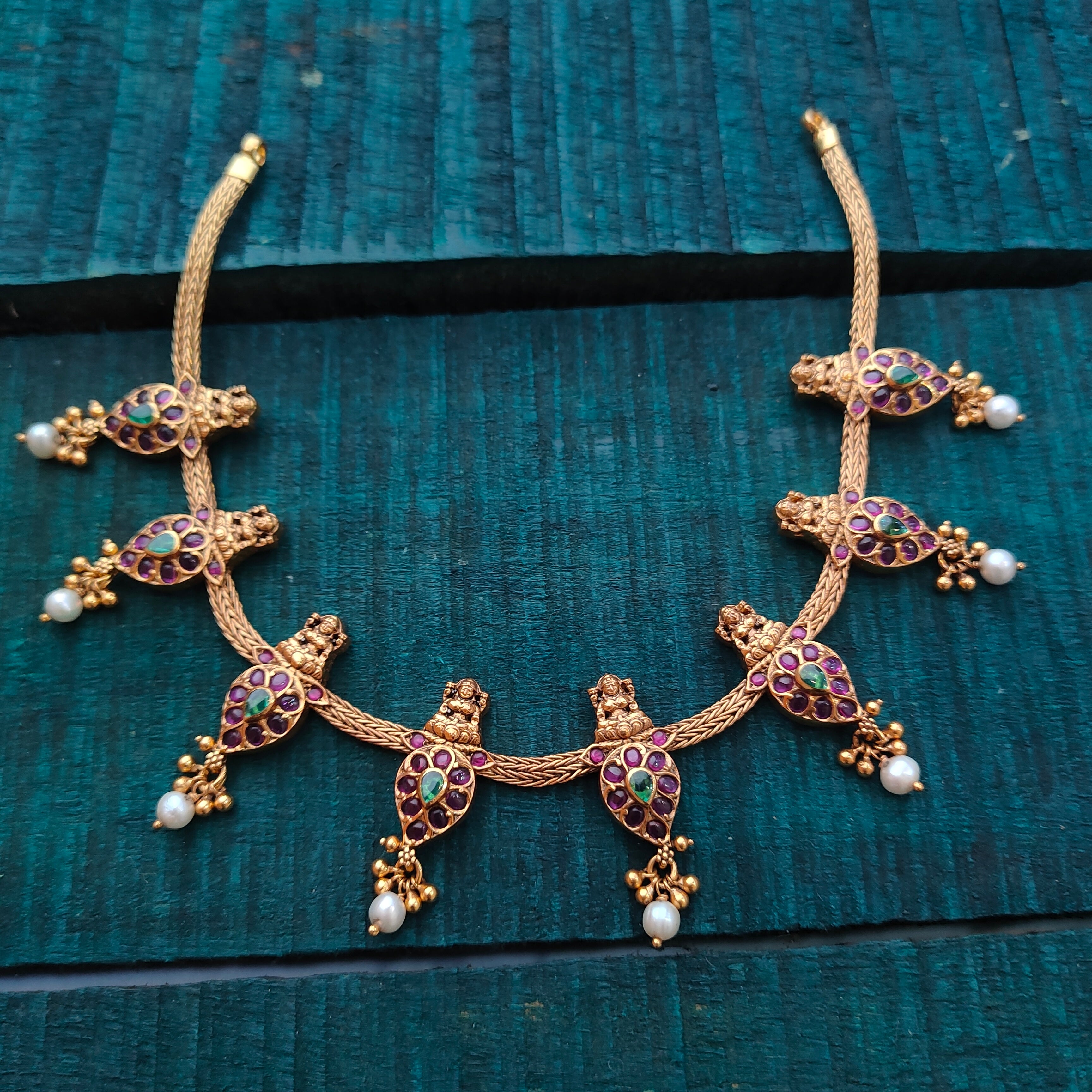 925 Silver Traditional Lakshmi Necklace -1345