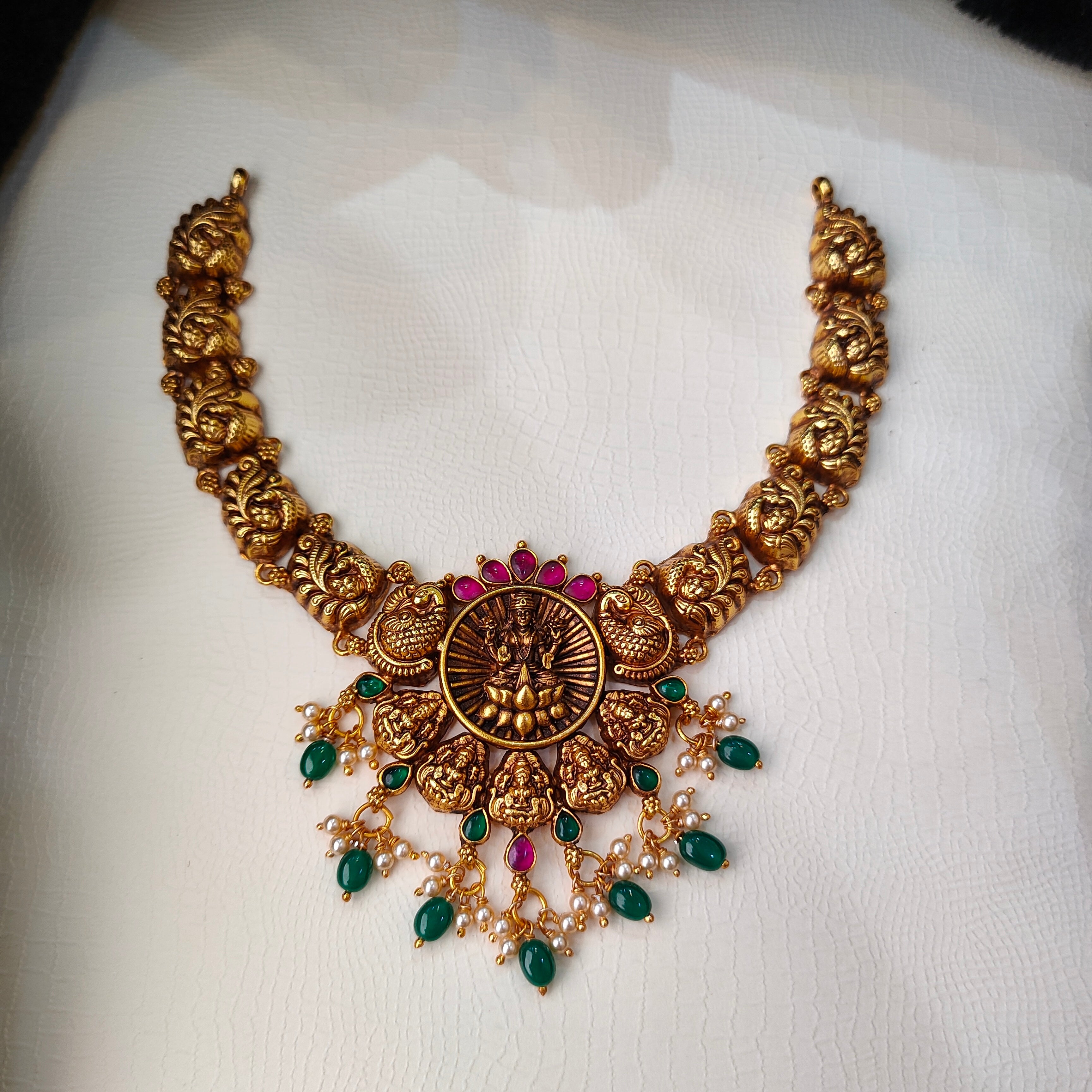 925 Silver Traditional Lakshmi Necklace -5638