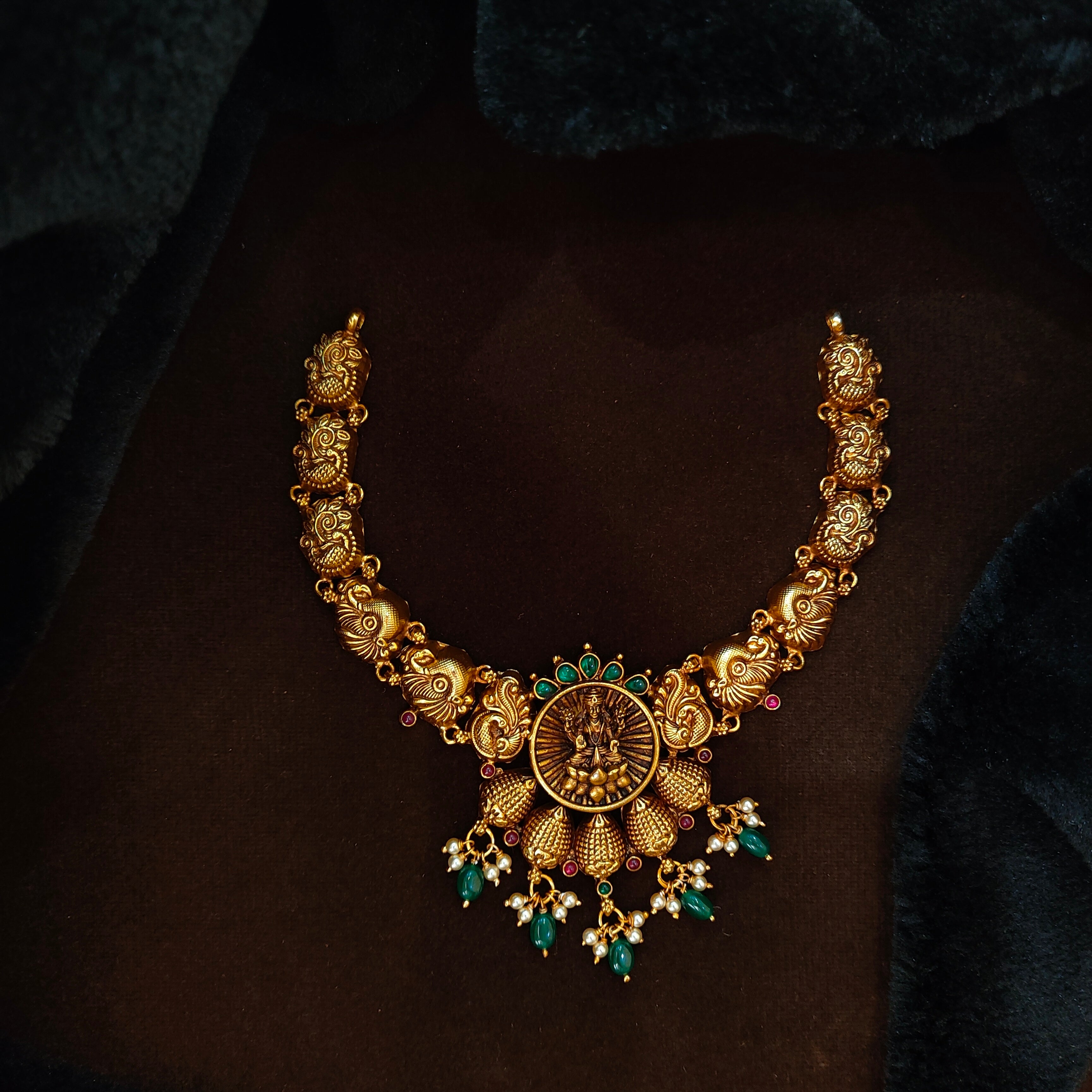 925 Silver Traditional Lakshmi Necklace -5632