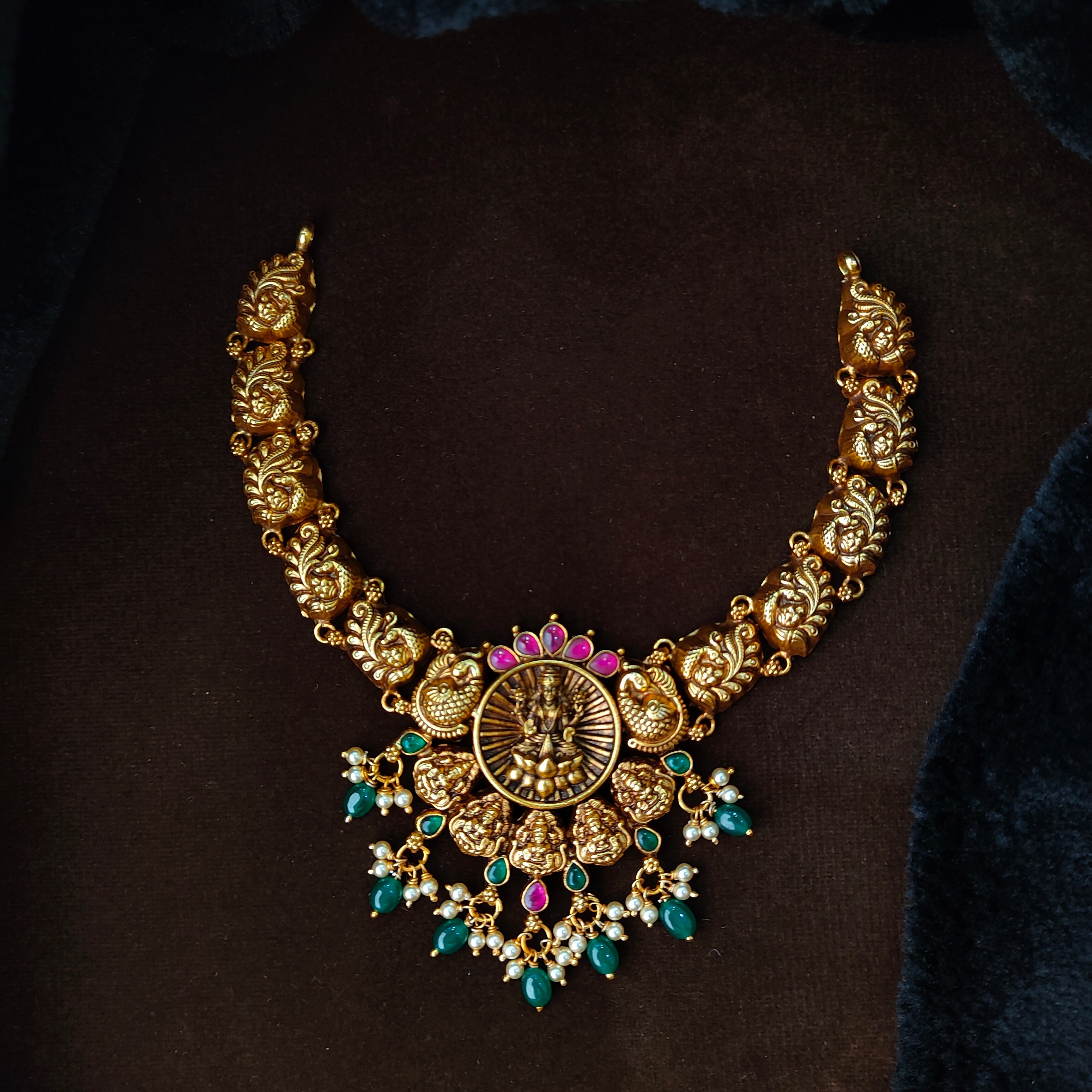 925 Silver Traditional Lakshmi Necklace -5638