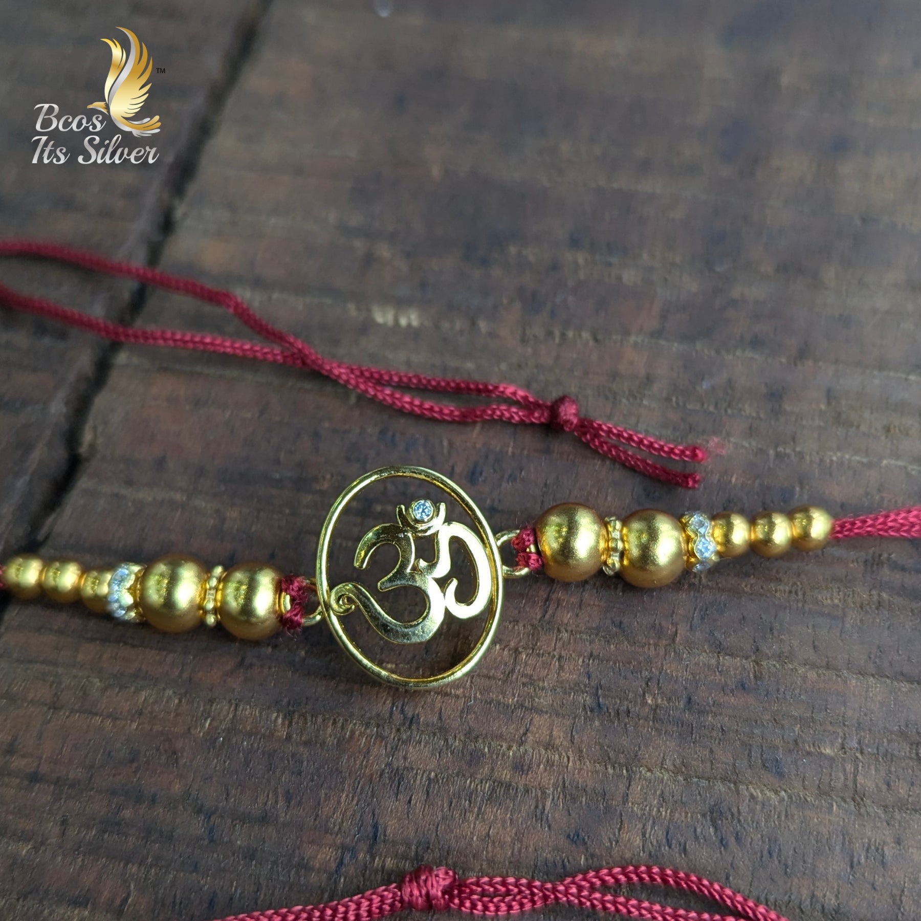 925 Silver Premium Om Rakhi-6431