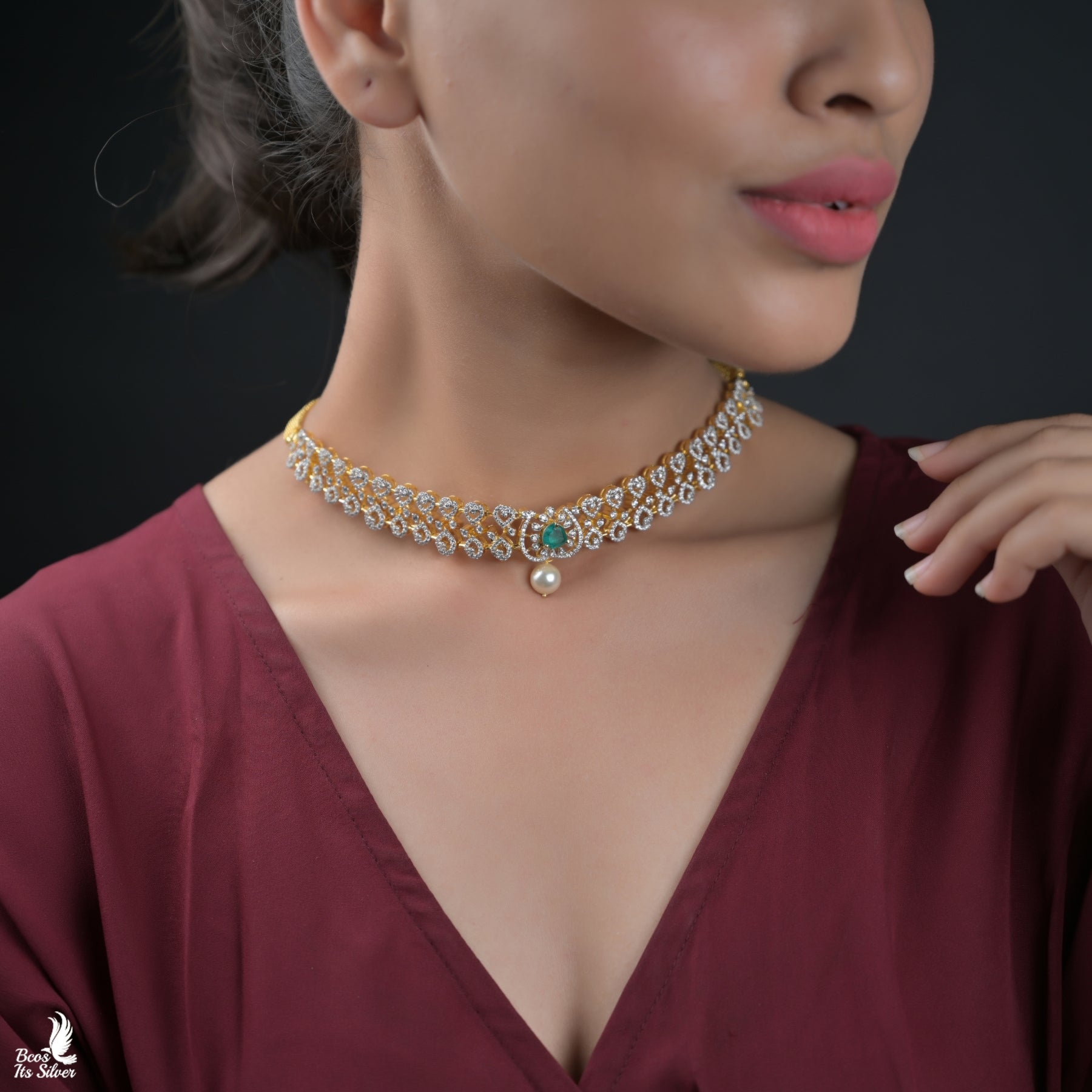 Theia Gold Plated Choker - 7047 -( MADE TO ORDER )