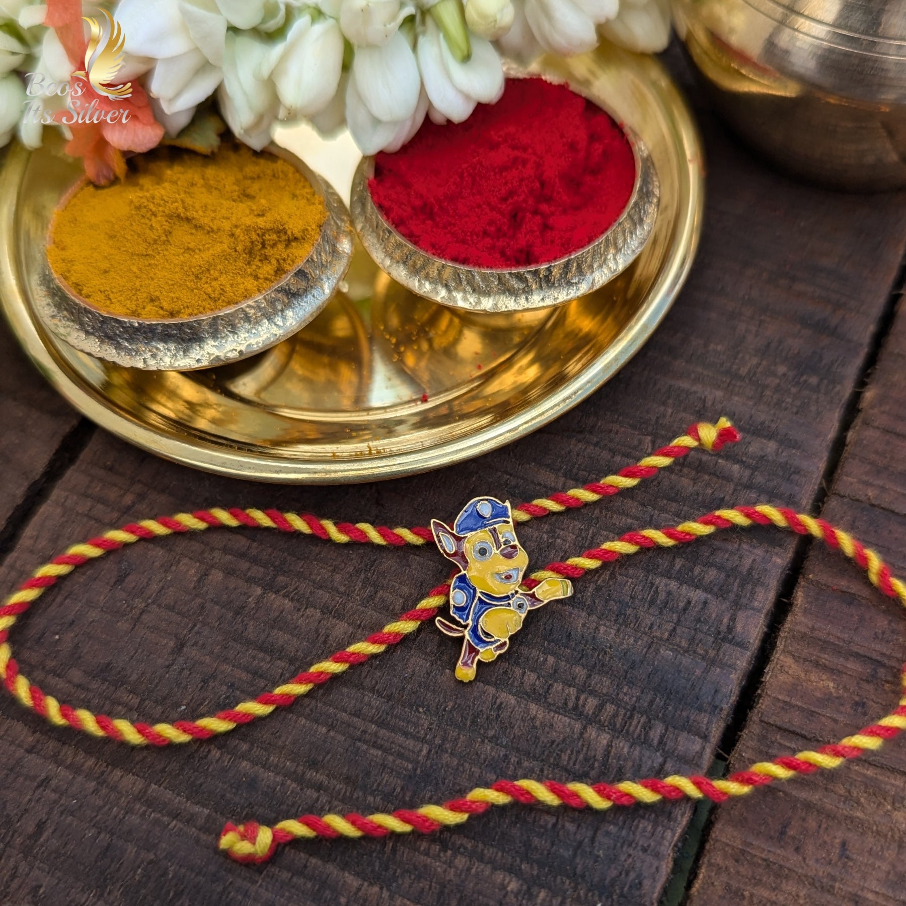 925 Silver Chase Paw Patrol Dog Rakhi - 6372