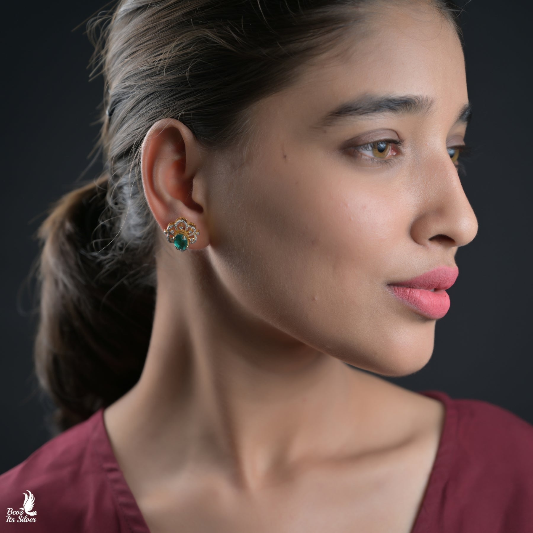 Theia Diamond look Jhumka - 7035 (MADE TO ORDER)