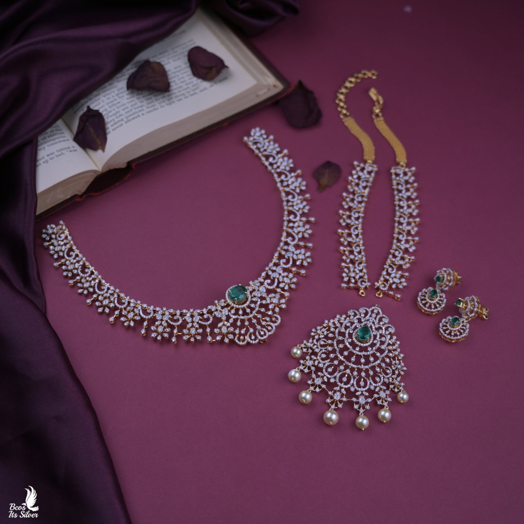 925 Silver Theia Diamond lookalike Haram - 7044