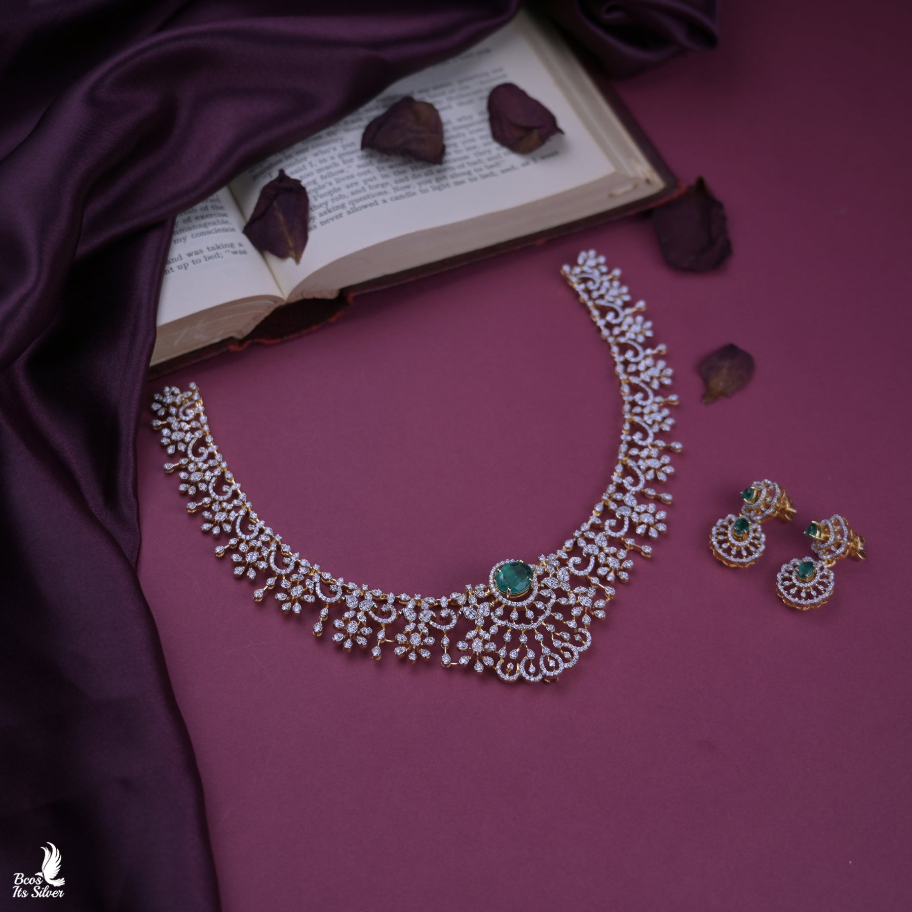 925 Silver Theia Diamond lookalike Haram - 7044