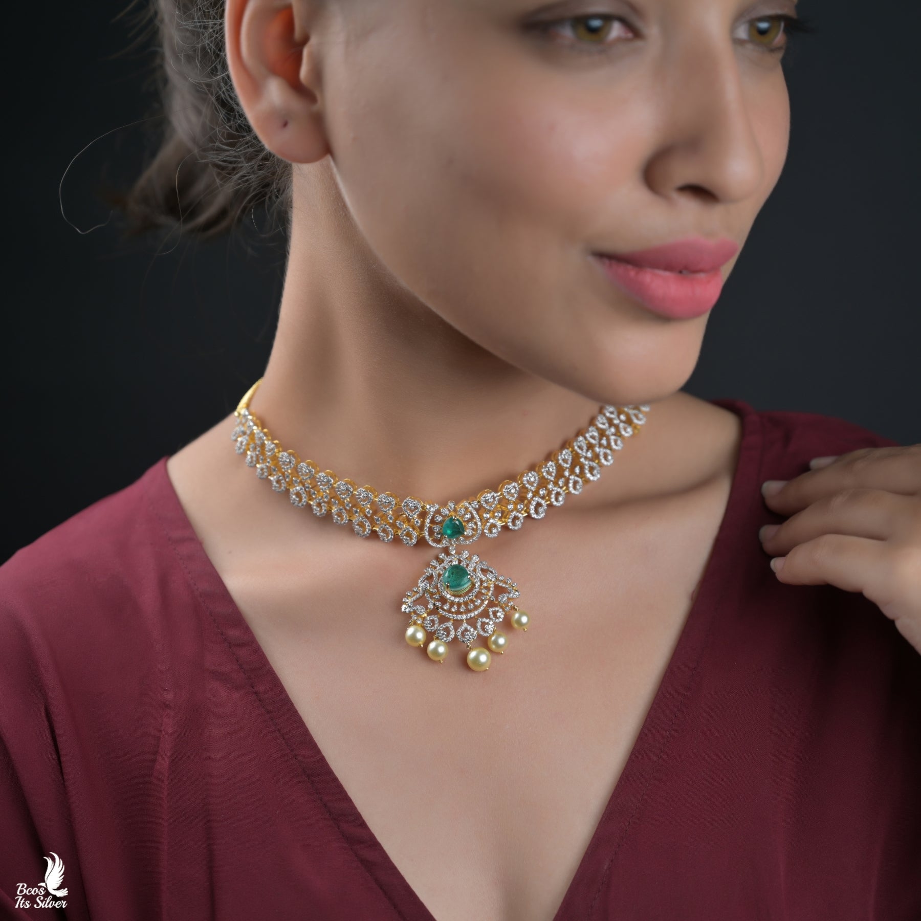 Theia Gold Plated Choker - 7047 -( MADE TO ORDER )