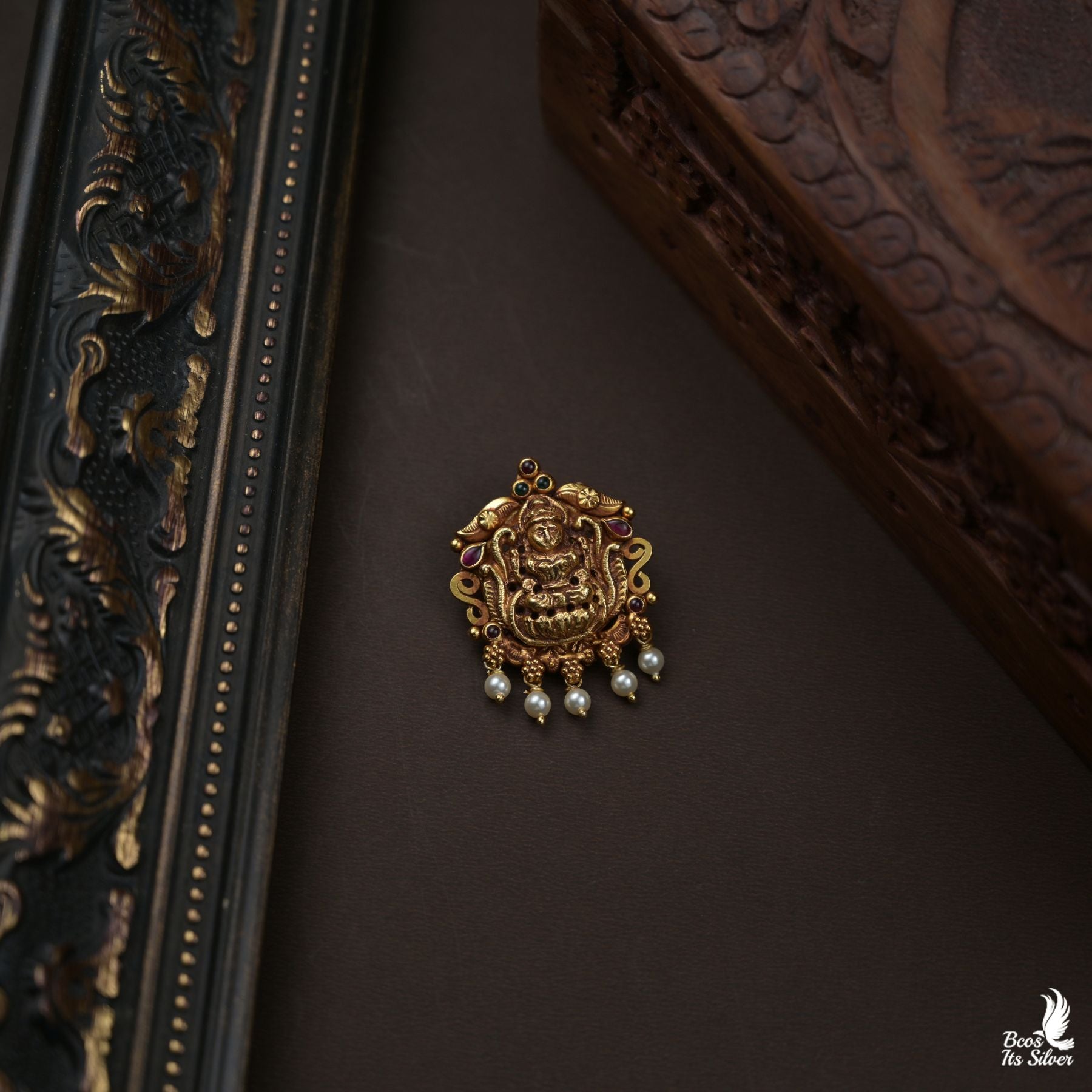 92.5 Silver Nakshi Pendant- 8439