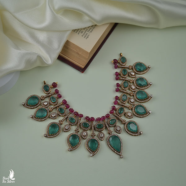 925 Silver Victorian Maanga Necklace-0910