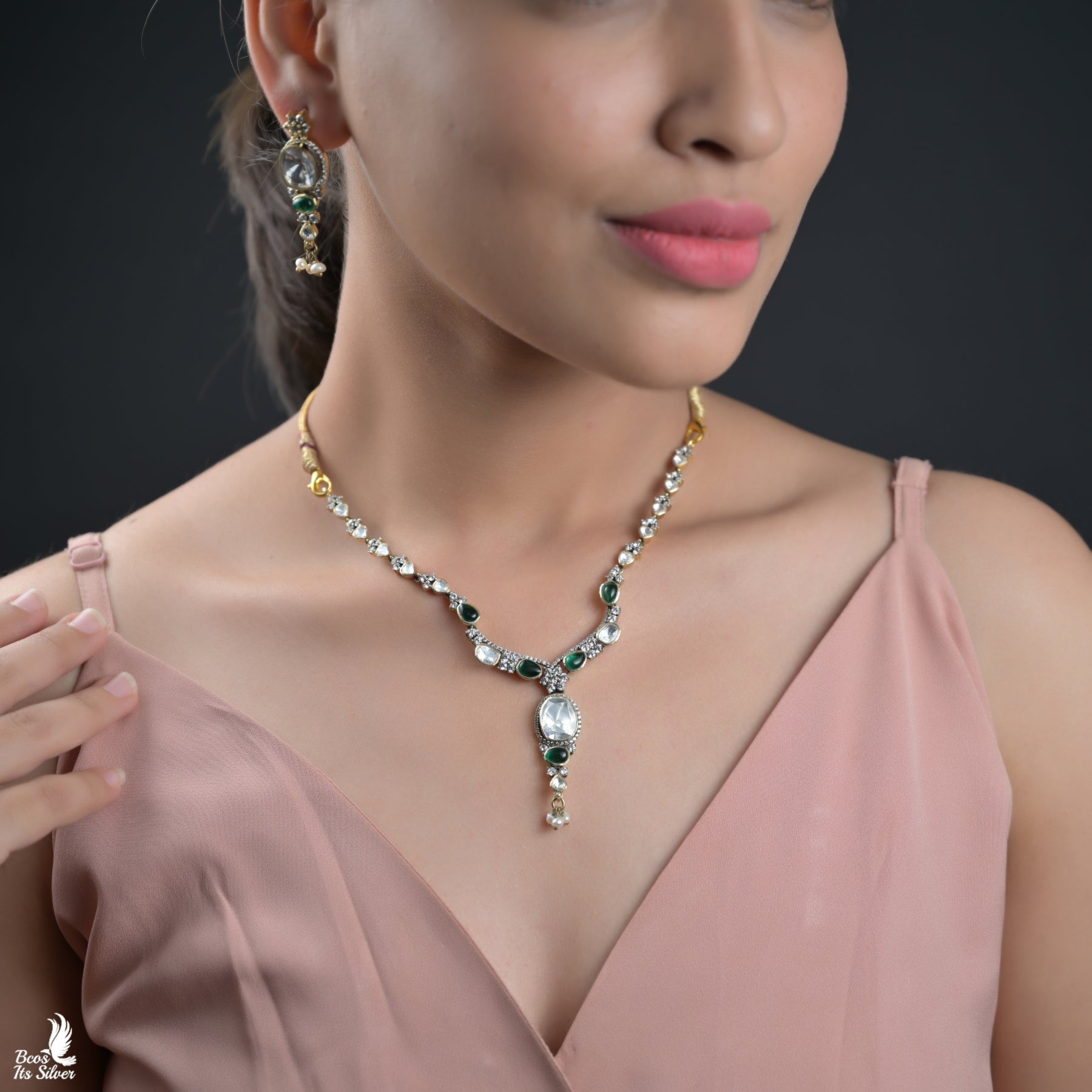 Victorian Neckpiece With Earring - 6767