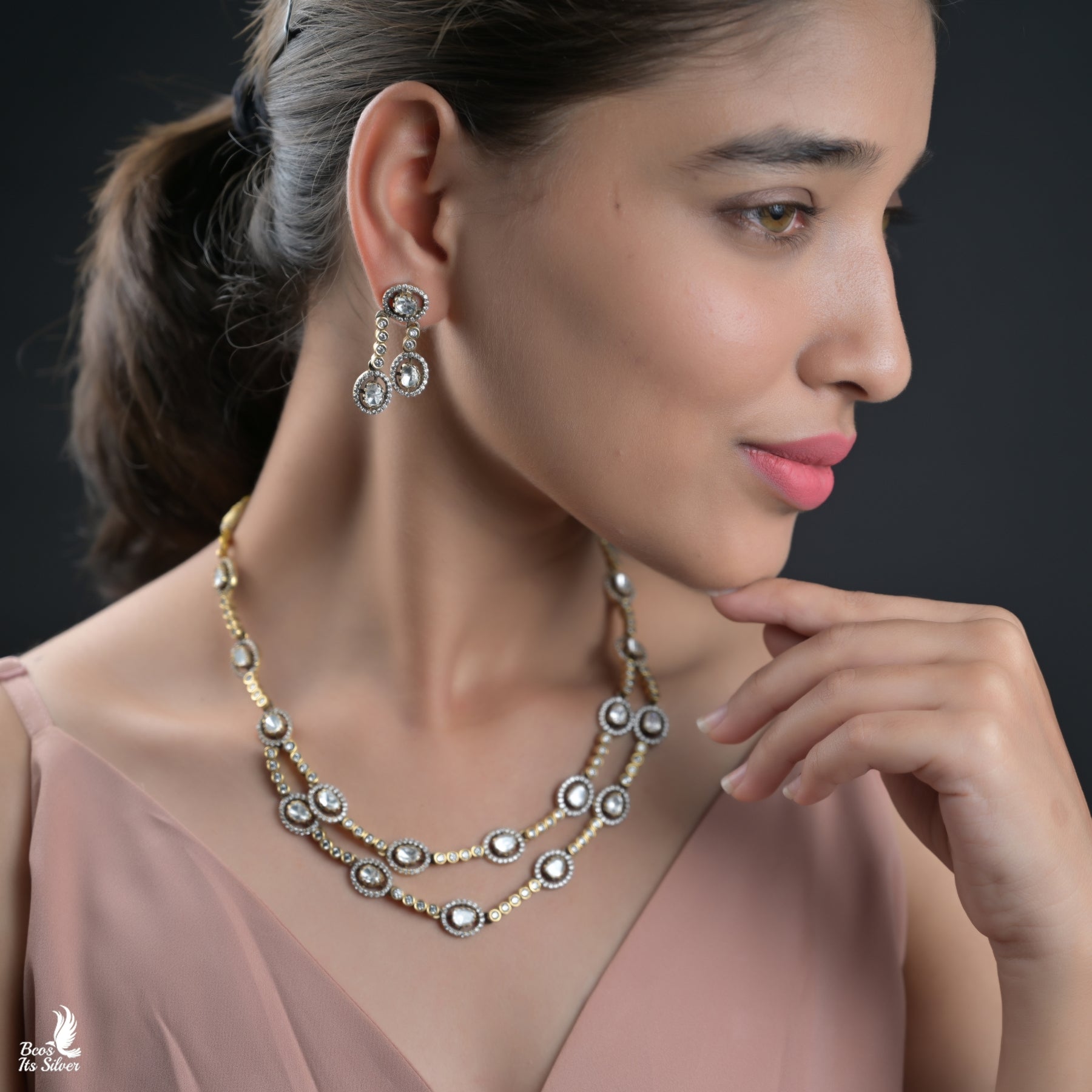 Victorian Neckpiece With Earring - 6764