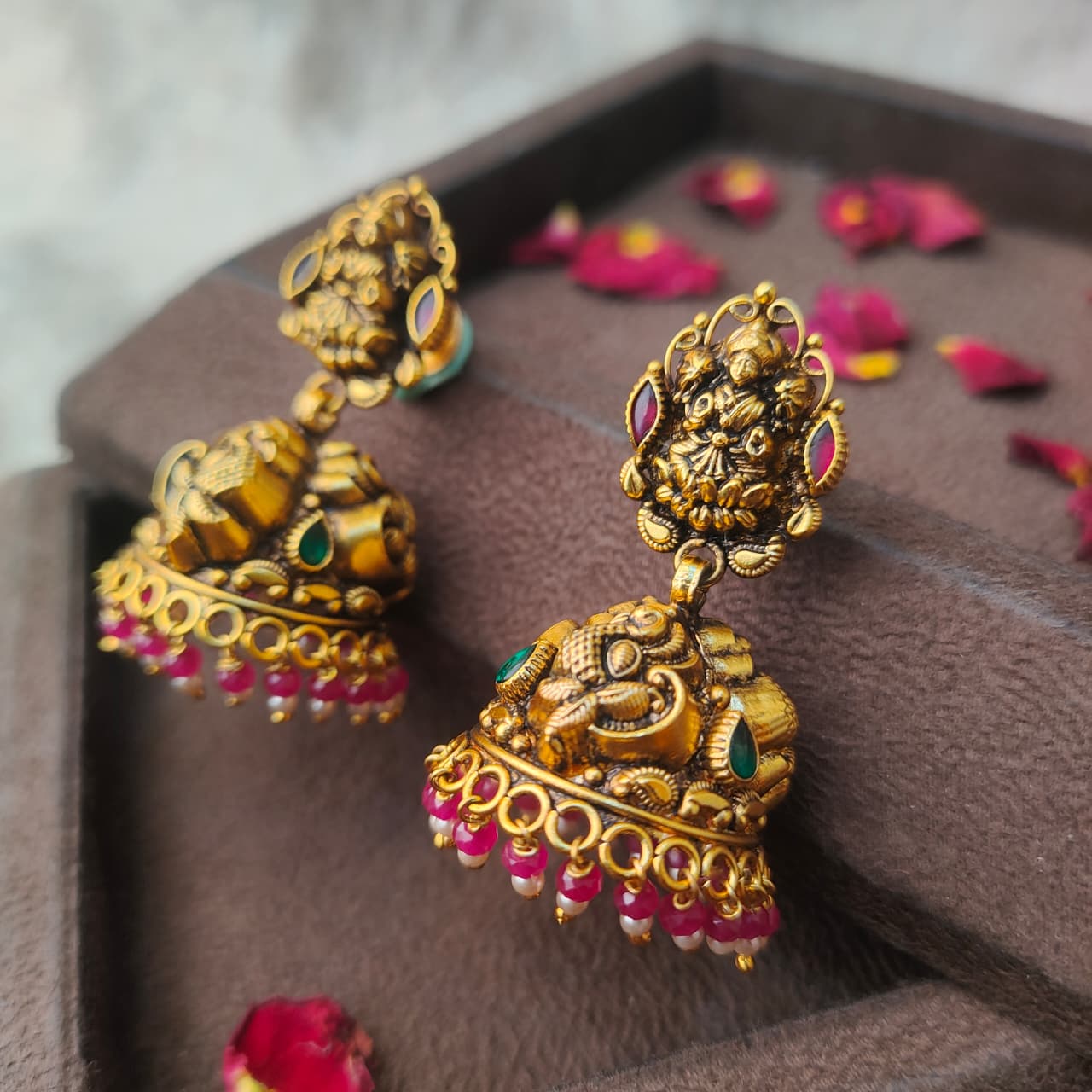 Pure Silver 92.5 Nakshi Jhumka - 0305