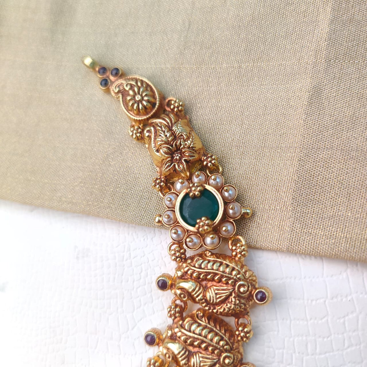 Silver Nakshi Necklace - 0404