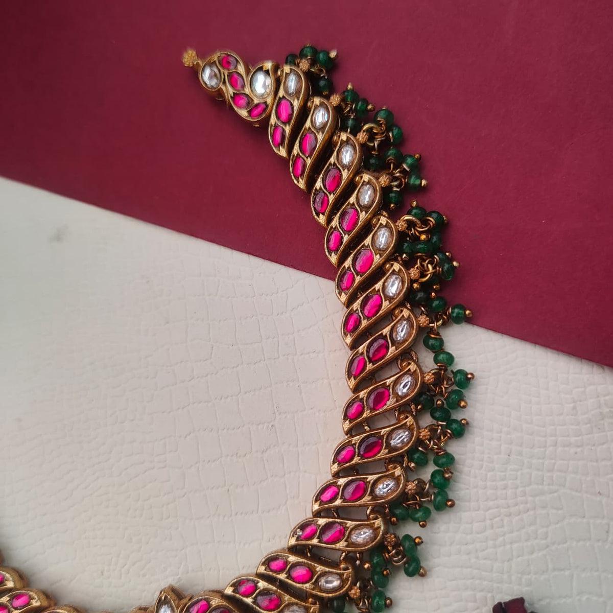 Pure Silver 92.5 Kundan Neckpiece - 0409