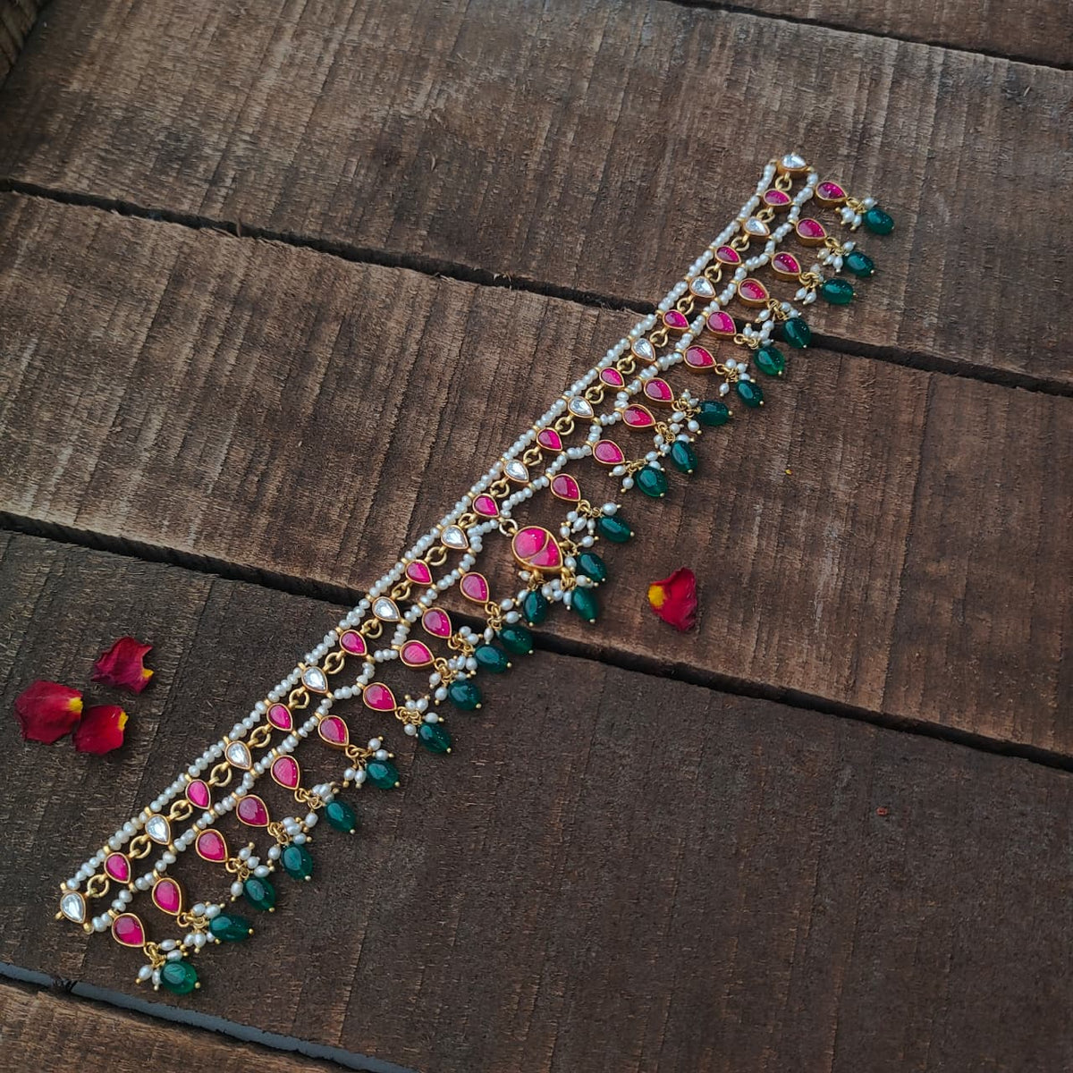 Pure Silver 92.5 Kundan Choker -0413
