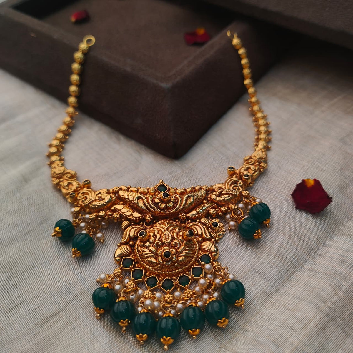 Silver Nakshi Necklace - 0405