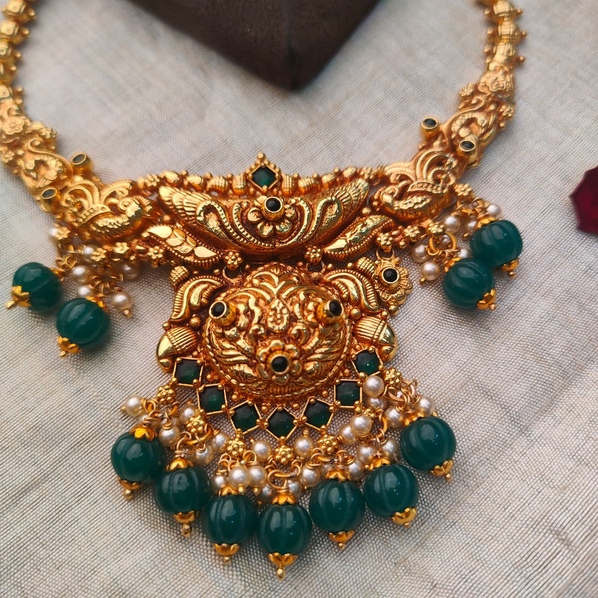 Silver Nakshi Necklace - 0405