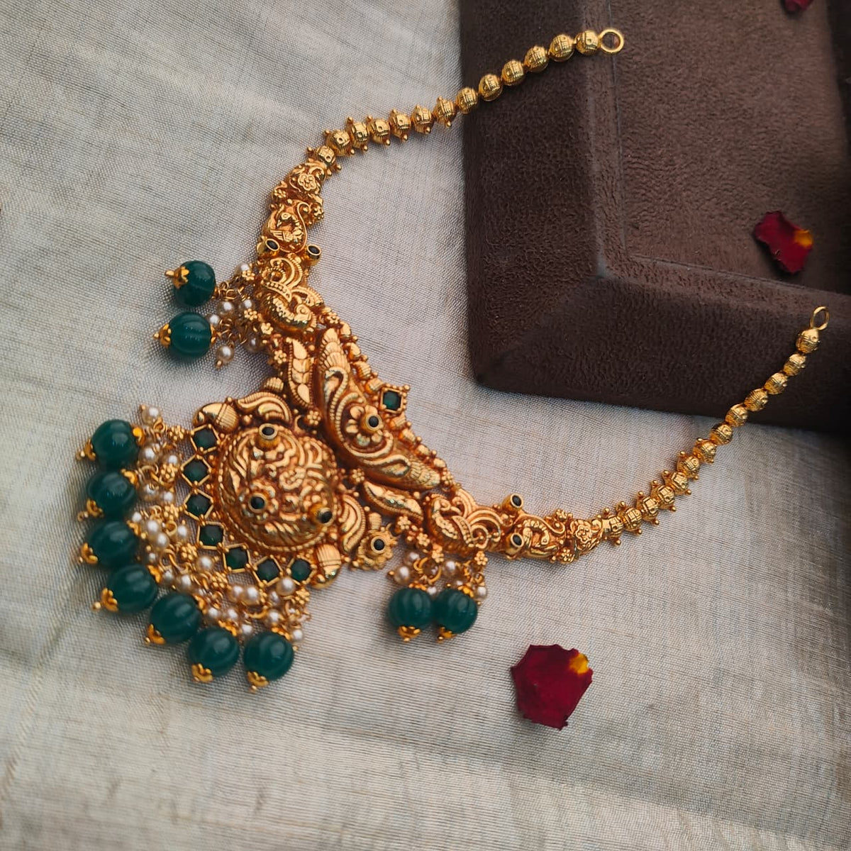Silver Nakshi Necklace - 0405