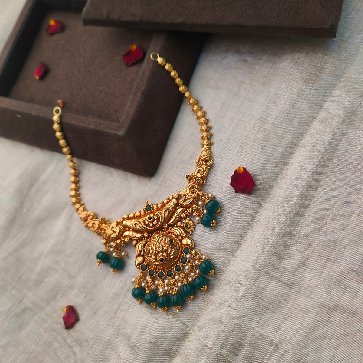 Silver Nakshi Necklace - 0405