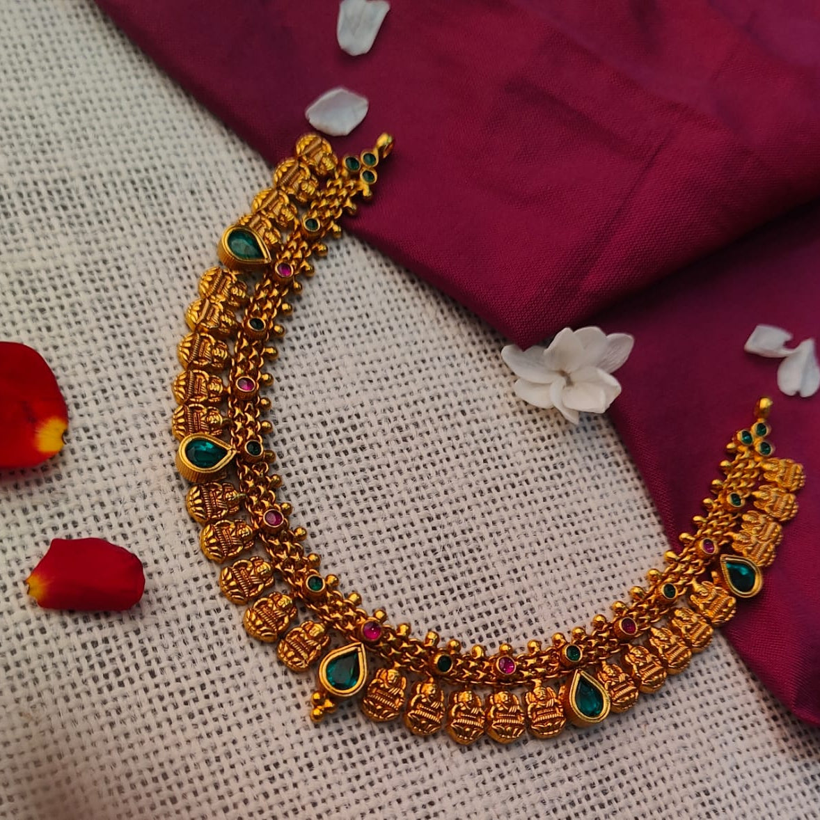 925 Silver Antique Nakshi Necklace -0416