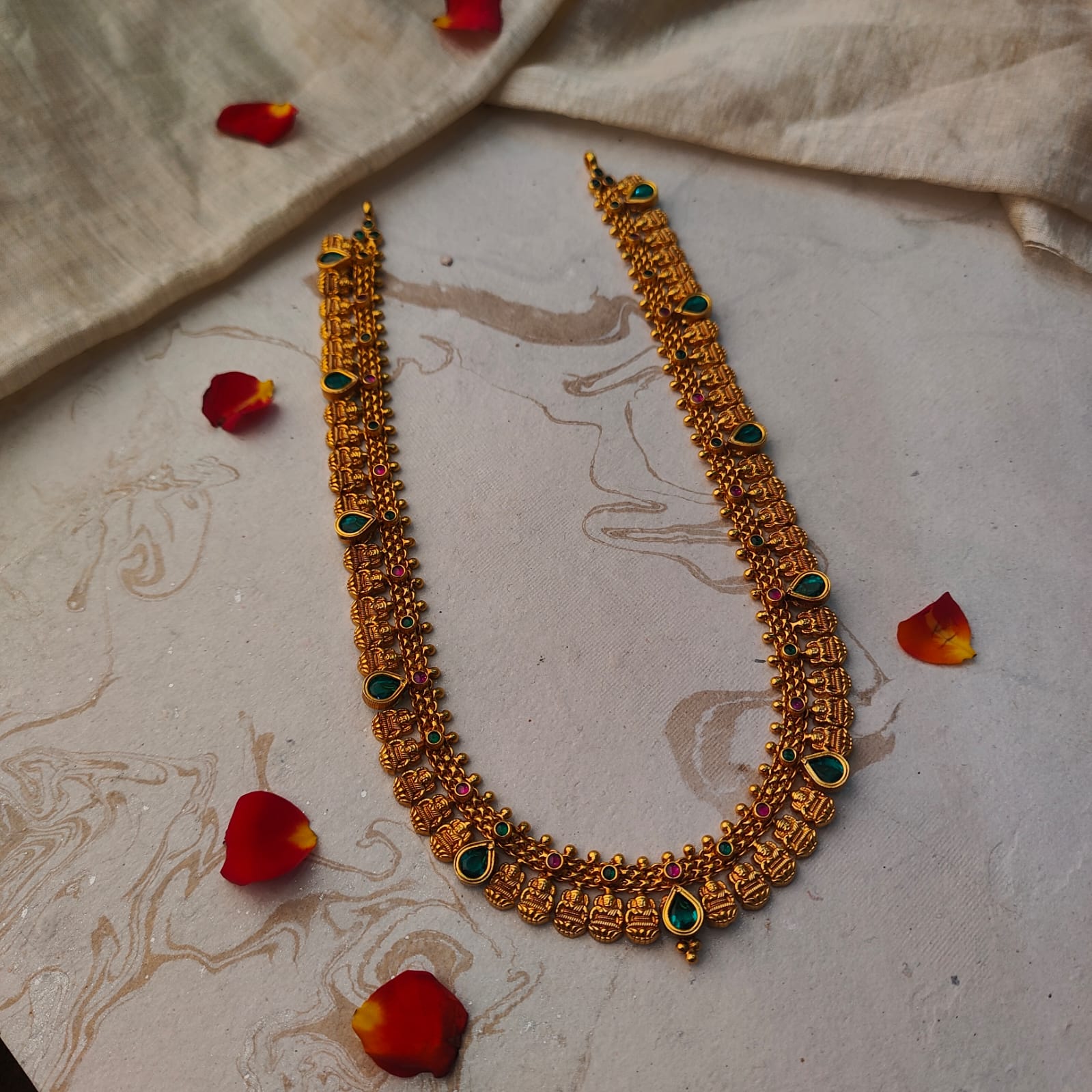 925 Silver Antique Nakshi Haram -0417