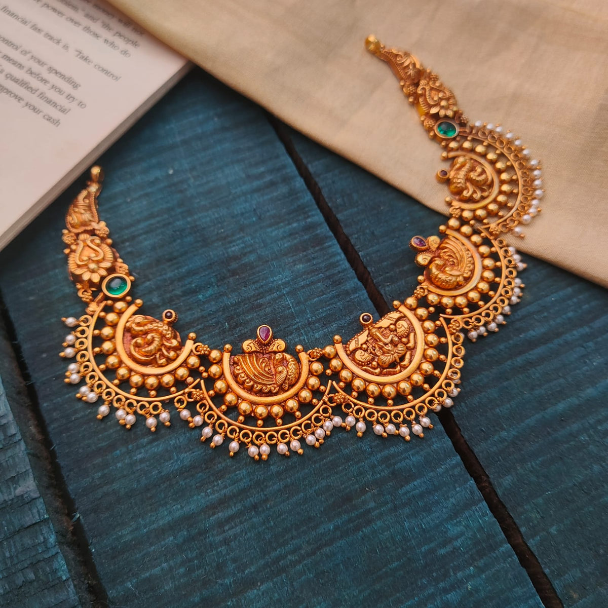 Silver Nakshi Necklace -0434