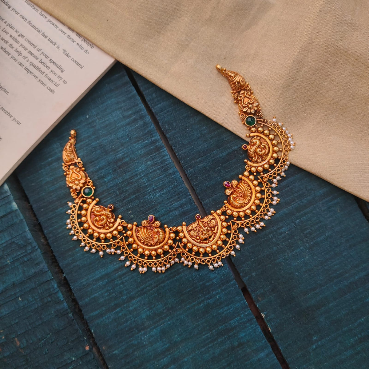 Silver Nakshi Necklace -0434